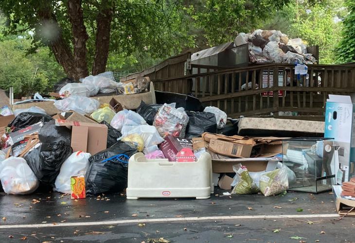 Garbage pile up